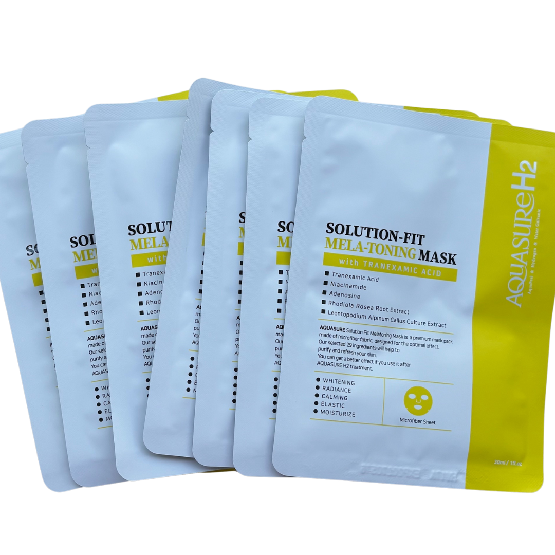 Brightening & revitalizing gelatin mask with Aquasure H2| Pack of 10 masks