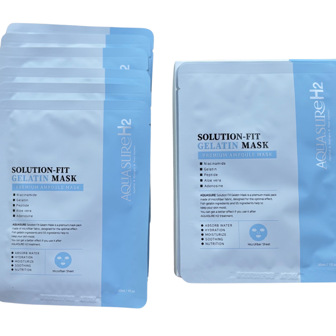 Deep hydration & soothing gelatin mask with Aquasure H2| Pack of 10 masks