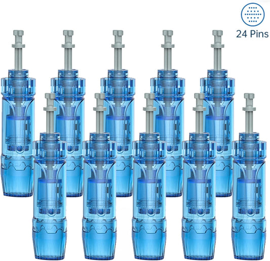 24-pin Replacement Cartridges fits Dr. Pen A8S, M8S, A11, A9  models(10 Pack)